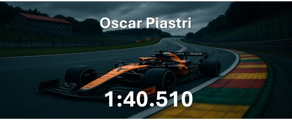🏁 Oscar Piastri rompe el récord de vuelta rápida en Spa: una hazaña histórica en la clasificación sprint