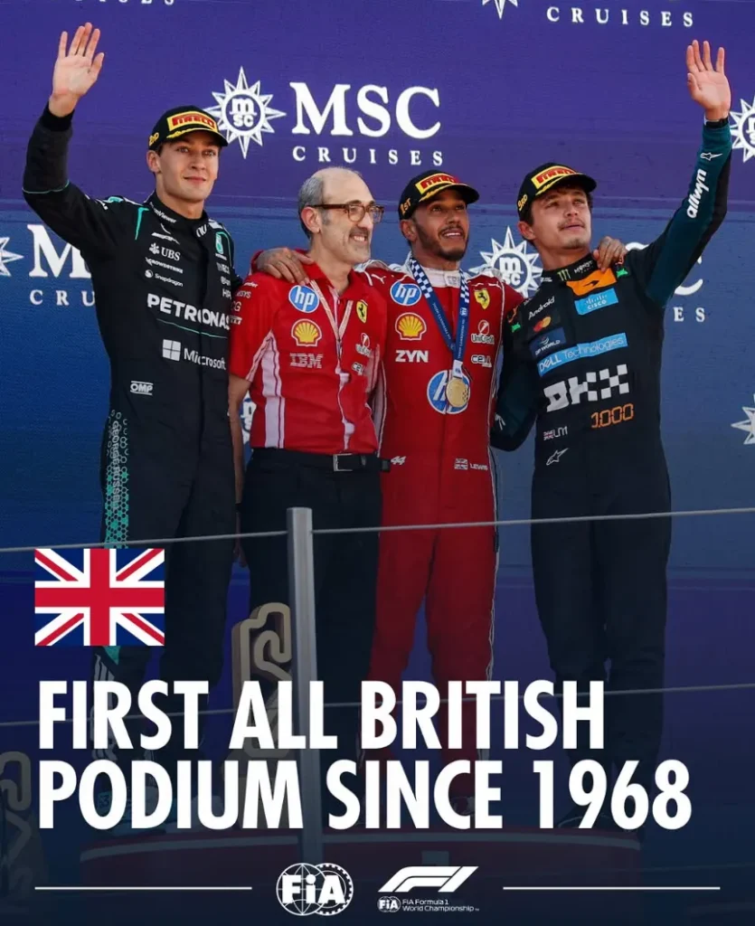 Primer podio completamente Británico desde 1968